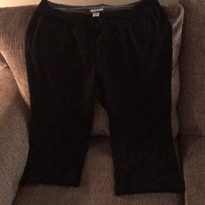 maternity dressy capris with cuff black sz 14